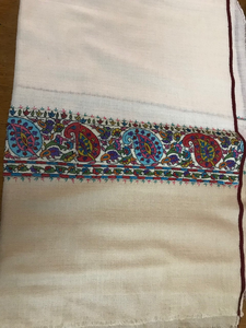 ผ้าคลุมไหล่ขนสัตว์น้ำหนักเบาปักลายแคชมิริแท้ - Product Image 6