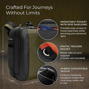 Premium Durable Polyester Zipper Closure Convertible Backpack Duffel Comfortable Grip Stitching Smooth Design for Gym Sports Use - Product Image 3