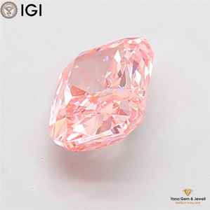 Bague pour femme en diamant CVD cultivé en laboratoire, couleur rose vif fantaisie, pureté VVS2, taille coussin, 3,01 carats, certifiée IGI, pour usage quotidien - Product Image 4