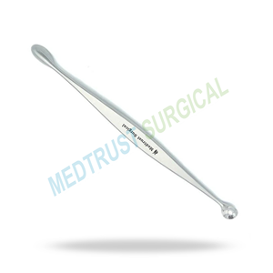 Curette osseuse 6,5 pouces en acier inoxydable, instrument chirurgical orthopédique et neurochirurgical pour le débridement des tissus osseux - Product Image 4