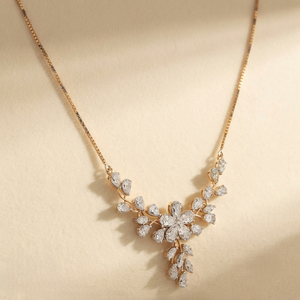 Collar de Diamantes con Corte Pera Cultivados en Laboratorio, Oro Sólido de 18K para Mujer, Certificado IGI, Joyería Romántica para Regalo de Boda o Compromiso - Product Image 3