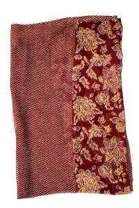 Dupatta de Poliéster Chifón con Estampado Floral Marrón, Ligera y Suave, Prenda Tradicional para Mujeres y Niñas, Elegante y Moderna para el Verano - Product Image 3