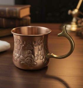 Taza de Cobre Hecha a Mano, Diseño Resistente para Jugo, Té, Café, Restaurante, Hogar, Cocina, Uso Diario - Product Image 2