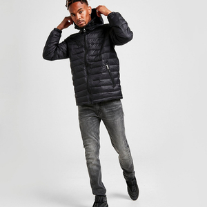 Chaqueta acolchada de burbujas lisa de poliéster para hombre, cálida, de invierno, personalizable, con relleno de poliéster, al por mayor - Product Image 3