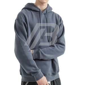 Custom Streetwear High Quality 100% Cotton Heavy Weight French Terry True to Size Hoodies for <b>Men</b> - Product Image 4