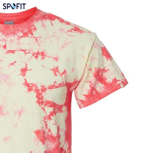 T-shirt décontracté pour homme à manches courtes, coupe régulière, séchage rapide, 220 grammes, avec logo personnalisé et motif tie-dye imprimé par transfert thermique - Product Image 3