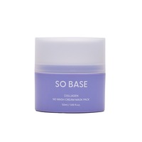 [ECOSMEC] SO BASE Masque Crème au Collagène Sans Rinçage en Pot Fraîcheur, Masque de Nuit Sans Rinçage pour Femmes