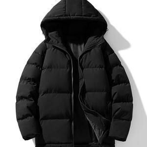 เสื้อแจ็คเก็ตพัฟเฟอร์มีฮู้ดสีเขียวพร้อมซิปปิด น้ำหนักเบา แขนยาวเต็มตัว และกระเป๋าซิปด้านหน้าสองช่องเพื่อความอบอุ่นในฤดูหนาว - Product Image 3