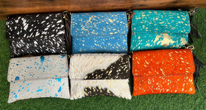 2024 Designer High Quality Famous Brands Metallic Genuine Leather Crossbody <b>Bag</b> <b>for</b> <b>Women</b> Western Cowhide Wristlet Flap Handbags - Product Image 4