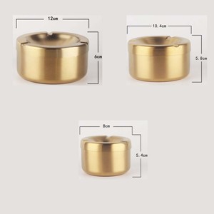 Most Selling Lining <b>Design</b> Stainless Steel Desktop Ashtray Minimalist <b>Design</b> Home Use Amazingly Crafted <b>By</b> HRCRAFTVERSE - Product Image 3