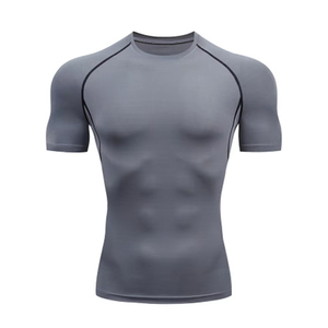 Custom Sublimation Mens for Fight Training Rash Guard Classic Solid Color Rash Guard Shirt - Product Image 5