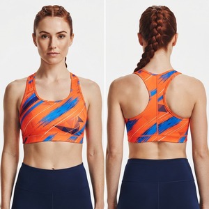 Top Deportivo para Mujer, Estampado Azul y Naranja, Estilo Racerback, Transpirable, Ajustado, para MMA y Boxeo - Product Image 1