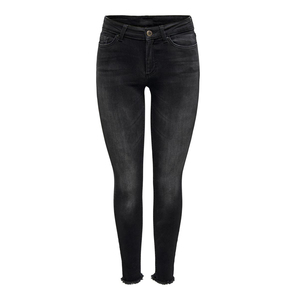 High Waist Womens Straight <b>Denim</b> Jeans Dark Black Frayed for Hem <b>Stretch</b> Loose Fit Casual Eco-Friendly Breathable <b>Stretch</b> Fabric - Product Image 3