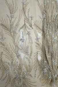 Tissu en dentelle à sequins brodés à la main de qualité supérieure, en gros, pour robes de soirée de luxe, robes de bal, tenues de fête, accessoires vestimentaires - Product Image 3