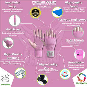 ผ้าพันมือชกมวยขายดี MOQ ต่ำ รุ่นใหม่ล่าสุด สีพื้น มีสินค้าพร้อมส่ง - Product Image 3