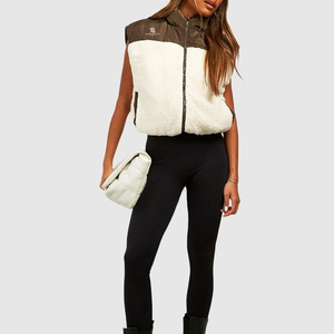 Wholesale Plus Size Women's <b>Puffer</b> <b>Vest</b> Warm Padding Nylon Sleeveless Down <b>Jacket</b> Custom Logo Fabric <b>Puffer</b> Wholesale <b>Vest</b> <b>Vest</b> - Product Image 2