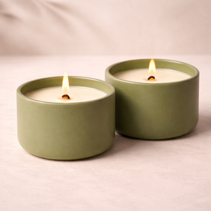 Recipiente de Cerámica Mate Clásico para Velas, Resistente al Calor, Pared Gruesa, Acabado Liso, Duradero, Reutilizable, Decoración para el Hogar, Soporte para Mecha de Madera - Product Image 1