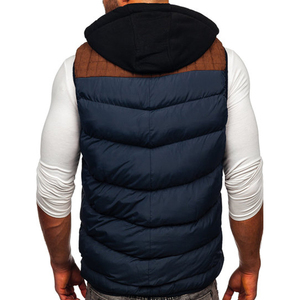 Veste sans manches personnalisée avec logo pour homme, en tissu matelassé chaud, pour le fitness et un usage décontracté en hiver - Product Image 3