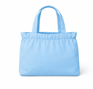 Wholesale Customized logo and Color Reusable Portable <b>Mini</b> Cotton Canvas Shopping Bag Tote Bag with Handle and bow style - Product Image 3