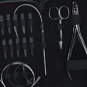 Kit d'outils professionnels pour extensions de cheveux, pince à micro-anneaux, aiguille courbée, outil à boucle, acier inoxydable, kit de salon durable - Product Image 4