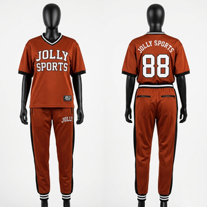 Women <b>mesh</b> jersey and <b>pants</b> set premium polyester breathable rust color black side panels custom heat transfer logo Women's Sets - Product Image 1