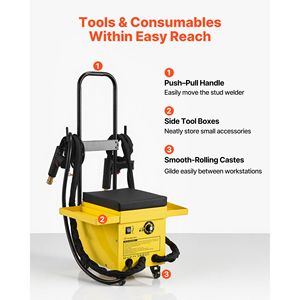 Kit de Reparación de Abolladuras Profesional de 4.5KW con 2 Pistolas y 6 Modos, Estación de Trabajo Todo en Uno para Reparación de Carrocerías - Product Image 6