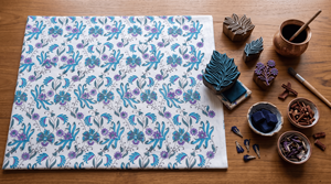 Tela de algodón estampada a mano india al por mayor, estampado floral de Jaipur, textil para confección de vestidos, material para prendas por yarda - Product Image 4