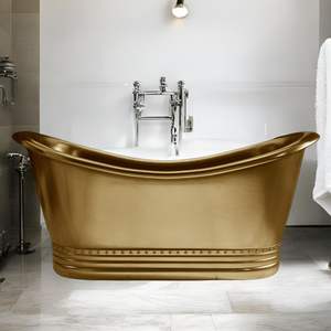 Baignoire en cuivre de qualité supérieure, baignoire en métal de luxe pour la maison, le spa, l'hôtel et la conception d'intérieur de salle de bain design - Product Image 3
