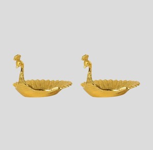 Premium Classic Peacock Design Animal Shape Metal Serving Bowl Set Gold Finish Dishwasher Safe Party & Home <b>Decor</b> Gift - Product Image 2