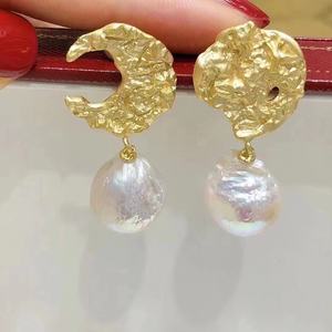 Boucles d'oreilles pendantes en argent pur S925 avec perle d'eau douce, polyvalentes, pour les trajets quotidiens, cadeau d'anniversaire 9M, boîte cadeau, boucles d'oreilles pendantes - Product Image 3