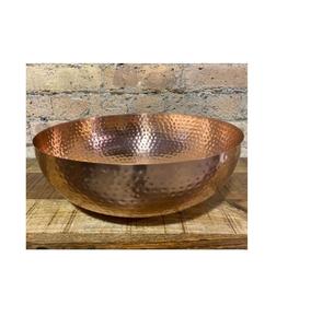 Bol de service classique en cuivre lourd avec large ouverture, indispensable pour les grands rassemblements - Product Image 3