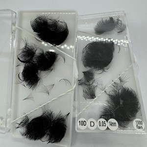 Extensions de cils synthétiques faites à la main, noir mat naturel, épaisseur 0.03/0.05, volume complet, base fine, livraison rapide - Product Image 6