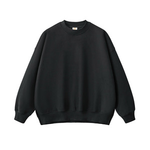 Wholesale 350GSM Crew Neck Unisex Cotton Oversized Sweatshirt Embroidered Crewneck Men Blank O Neck Sweatshirt Hoodie - Product Image 1