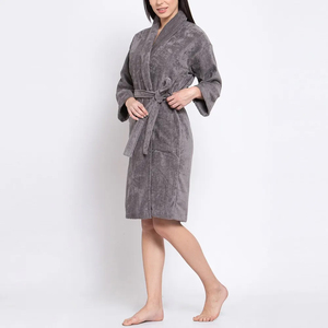New Arrivals Women's Satin Thermal <b>Bath</b> Robes Printed Design V-neck Drawstring Closure 100% Polyester Spring Summer Autumn - Product Image 2