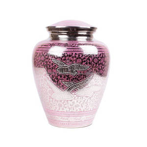 Urna Funeraria de Latón Estilo Americano para Cenizas Humanas, Grabado Personalizado, Urna Grande de Metal para Adultos - Product Image 1