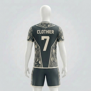 Conjunto de Pantalones Cortos de Secado Rápido y Transpirables para Deportes de Equipo, Uniforme de Fútbol Azul Personalizado Unisex, Uniforme de Fútbol de Poliéster Liso - Product Image 2