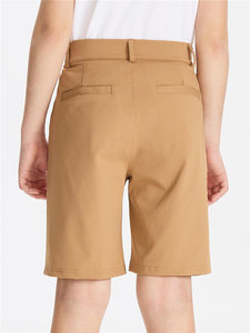 Shorts d'uniforme scolaire extensibles pour enfants, shorts décontractés en sergé hybride à devant plat, shorts de golf pour jeunes garçons - Product Image 2