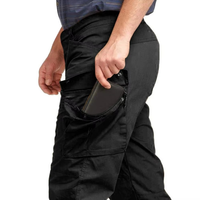 Pantalon cargo pour homme en velours côtelé solide de haute qualité, coupe droite, décontracté, pour l'extérieur, imperméable, respirant, taille élastique