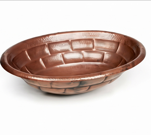 Elegante fregadero de cobre de forma ovalada hecho a mano acabado Premium diseño elegante perfecto para cocinas y baños modernos - Product Image 5