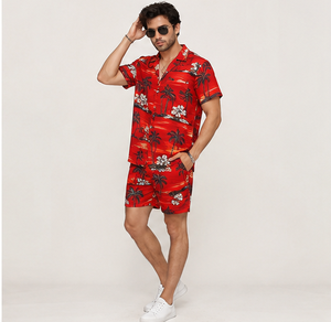 Camisas Hawaianas Florales para Hombre, Personalizadas con Sublimación Completa, Estampadas, con Botones, Manga Corta, Tropicales, Casuales, de Verano - Product Image 2