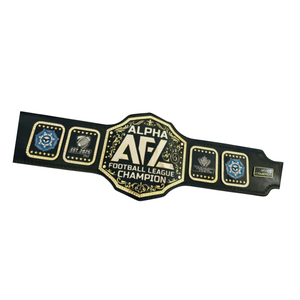 เข็มขัดแชมป์อัลฟ่าฟุตบอลลีก (AFL) - เข็มขัดกีฬาแบบปรับแต่งได้พร้อมรายละเอียดสีทอง - ถ้วยรางวัลสะสมระดับพรีเมียม - Product Image 5