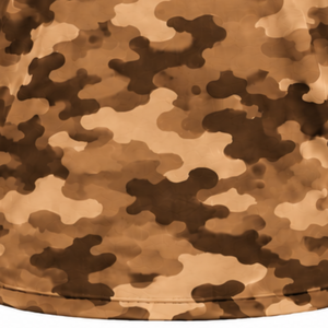 T-shirt camouflage bronze pour homme, manches courtes, col rond, imprimé camouflage, vêtements de sport athlétiques pour la salle de sport, l'entraînement, la course à pied, les exercices, les performances sportives - Product Image 5
