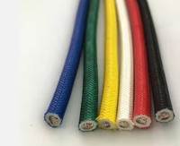 Fil de Moteur 00C 600V 8AWG en Cuivre Étamé Toronné avec Gaine en Caoutchouc Silicone et Tresse en Fibre de Verre