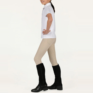 Top Horse Competition Riding Suit Casual Solid Pattern Show <b>Shirt</b> with Drop Shoulder Above Knee Length Knitting Breathable - Product Image 4