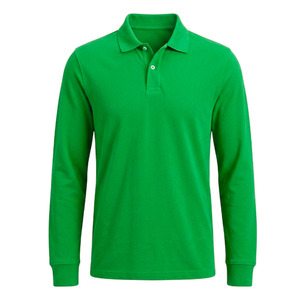 Polo personalizado para hombre, manga corta, tejido sólido y transpirable, logotipo bordado en la parte delantera, 100% algodón. - Product Image 3