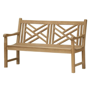 Wooden <b>2</b> <b>Seater</b> Patio <b>Bench</b> Traditional Design Durable Outdoor Furniture Cross Back <b>Garden</b> <b>Bench</b> - Product Image 2