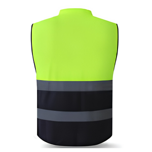 Chaleco de Seguridad para Ingenieros y Topógrafos, Alta Visibilidad, Reflectante, Poliéster, Naranja Amarillo, Múltiples Bolsillos, Unisex, Talla Grande - Product Image 2