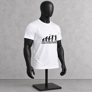 T-shirt personnalisé en coton 100% avec motif évolution humaine, impression par sublimation à la demande, grande taille, dropshipping, vente en gros, t-shirts d'été - Product Image 3