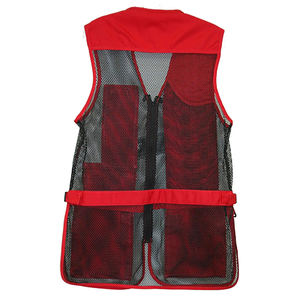 Red Hunting Vest Men Sleeveless Breathable Mesh Polyester Summer Outdoor Wear Adult Size - Product Image 3