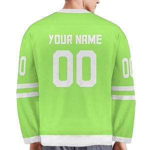 Camiseta de hockey sobre hielo para entrenamiento deportivo, tela de calidad profesional, logotipo del equipo sublimado, números y nombre personalizados, camiseta de hockey. - Product Image 3